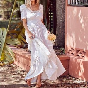 Chasing Unicorns Lilac Swiss Dot Maxi Dress